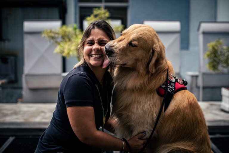 Conheça a história de Thor, o cão de suporte de Fernanda